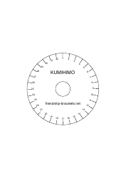 Document preview: Kumohimo Friendship Bracelet Disk Template
