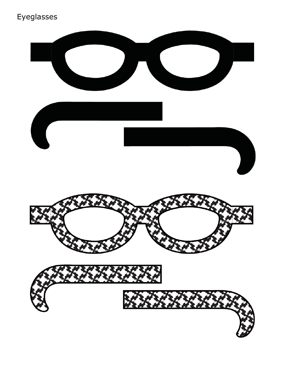 Eyeglasses Templates Preview - View an image of an eyeglasses template on Templateroller.com.ai.