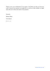 Grant Proposal Cover Letter Template, Page 2