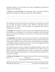 Brand Ambassador Contract Template, Page 2