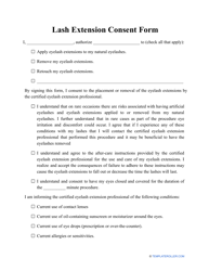 Document preview: Lash Extension Consent Form