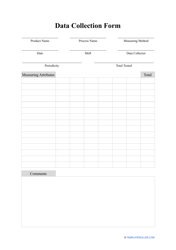 Document preview: Data Collection Form