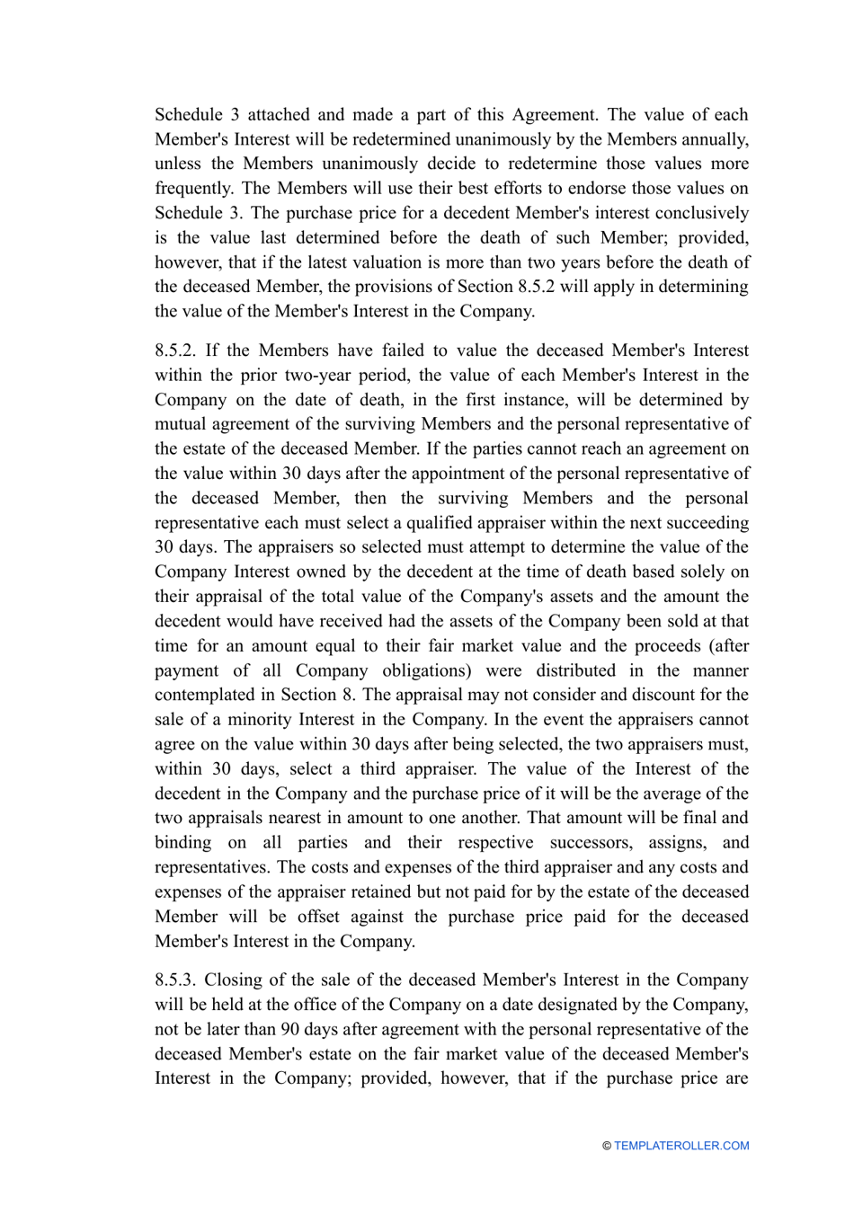 Multi-Member LLC Operating Agreement Template, Page 7