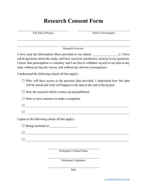 Research Consent Form