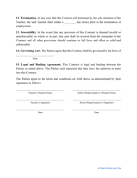 Teaching Contract Template, Page 3