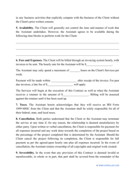 Virtual Assistant Contract Template, Page 2