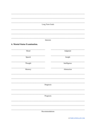 Psychiatric Evaluation Template, Page 4
