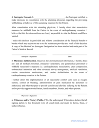 Do Not Resuscitate (DNR) Form, Page 2