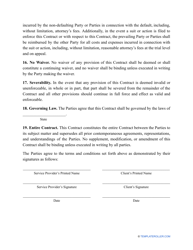 Personal Service Contract Template, Page 4
