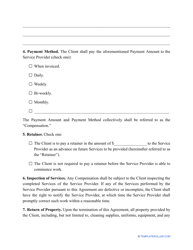Professional Services Agreement Template, Page 2