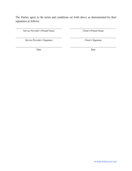 Professional Services Agreement Template, Page 5
