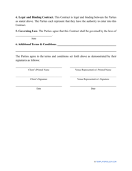 Wedding Venue Contract Template, Page 2