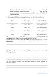 Separation Agreement Template, Page 3
