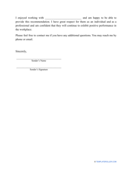Business Reference Letter Template, Page 2