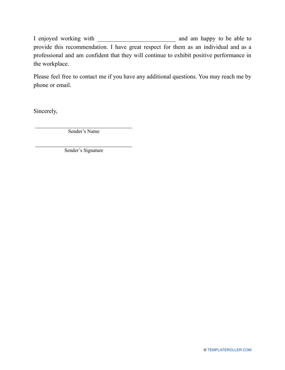 Business Reference Letter Template - Fill Out, Sign Online and Download ...