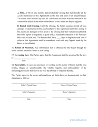 &quot;Asset Purchase Agreement Template&quot;, Page 6