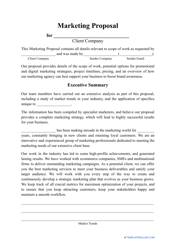 Document preview: Marketing Proposal Template