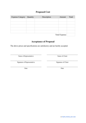 Work Proposal Template, Page 2