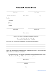 Document preview: Vaccine Consent Form