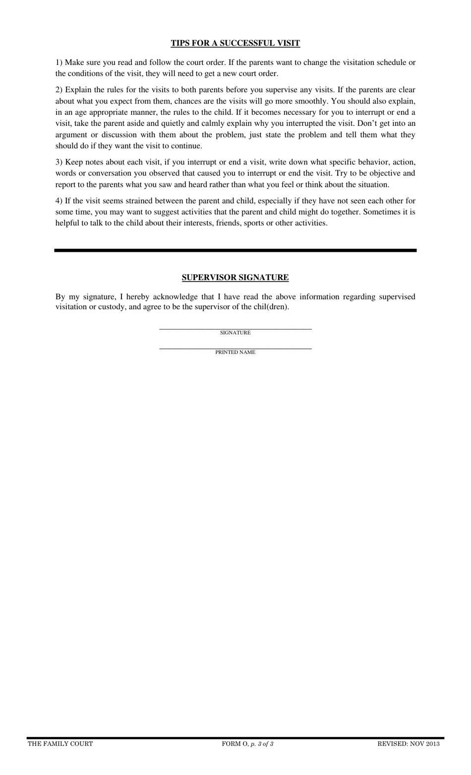 Form O Supervisor Form - Louisiana, Page 3