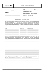 Document preview: Form P Uccjea Information Form - Louisiana