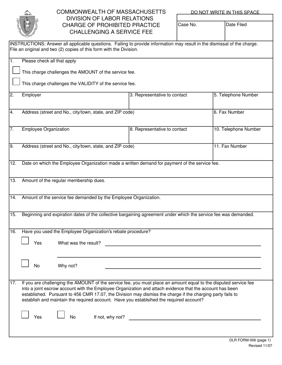 DLR Form 006 - Fill Out, Sign Online and Download Fillable PDF ...