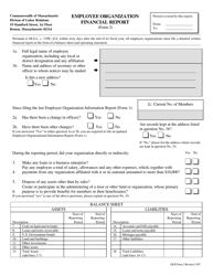DLR Form 2 &quot;Employee Organization Financial Report&quot; - Massachusetts