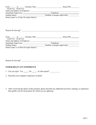 Form APP-1 Application for Employment - Kansas, Page 3