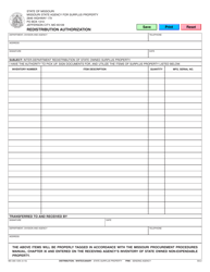Document preview: Form MO300-1254 Redistribution Authorization - Missouri