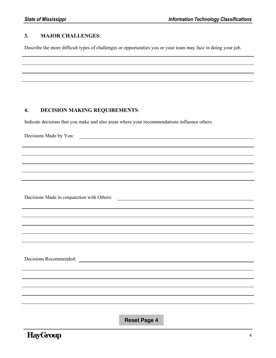 Role Description Questionnaire - Mississippi, Page 4