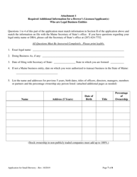 Application for Brewer of Malt Liquors for Annual Malt Liquor Production Under 30,000 Barrels (930,000 Gallons) - Maine, Page 7