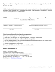Application for Large Winery - Maine, Page 3