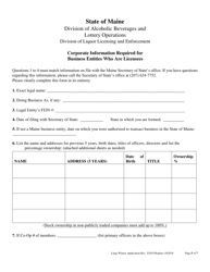 Application for Large Winery - Maine, Page 5