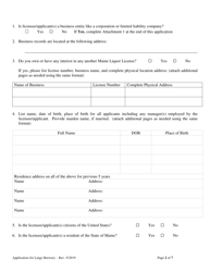 Application for Brewer of Malt Liquors for Annual Malt Liquor Production Over 30,000 Barrels (930,000 Gallons) - Maine, Page 2