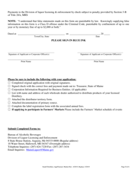 Application for Small Distillery - Maine, Page 3