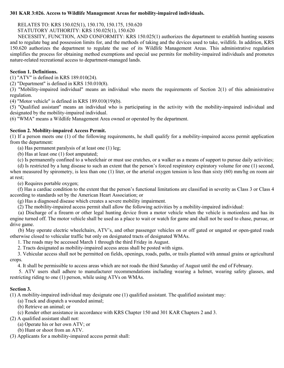Mobility Impaired Access Permit Application - Kentucky, Page 6
