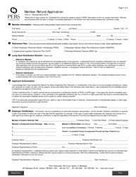 Form 5 &quot;Member Refund Application&quot; - Mississippi