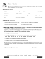 Form 22 &quot;Waiver of Benefits&quot; - Mississippi