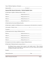 Form DOM-317 Exchange of Information Between Long Term Care Facility and Regional Medicaid Office - Mississippi, Page 2