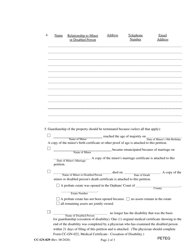 Form CC-GN-029 Petition for Termination of Guardianship of the Property - Maryland, Page 2