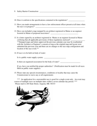 Application for Snowmobile Race - Maine, Page 2