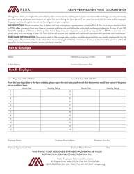 Document preview: Leave Verification Form - Military Only - Minnesota