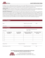 Document preview: Leave Verification Form - Minnesota