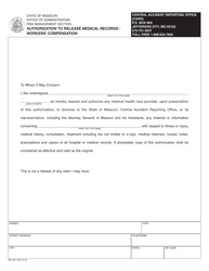 Document preview: Form MO300-1053 Authorization to Release Medical Records - Workers' Compensation - Missouri