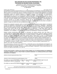 Document preview: Formulario WC-500 Declaracion De Divulgacion Profesional Del Proveedor De Rehabilitacion Vocacional - Michigan (Spanish)