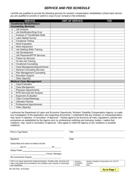 Form WC-502 Application for Agency Approval as a Rehabilitation Facility - Michigan, Page 2