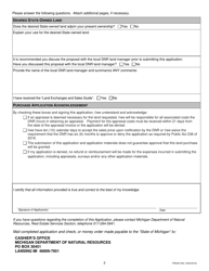 Form PR6345 Land Transaction Application - Purchase - Michigan, Page 2
