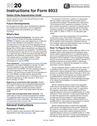 Document preview: Instructions for IRS Form 8933 Carbon Oxide Sequestration Credit