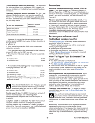 IRS Form 1040-ES &quot;Estimated Tax for Individuals&quot;, Page 2