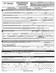 Form MV-82DEAL Vehicle Registration/Title Application for Dealer Sales - New York